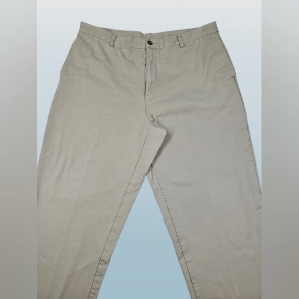 L.L. Bean Light Tan‎ Khaki Pants with Plaid Flannel Lining